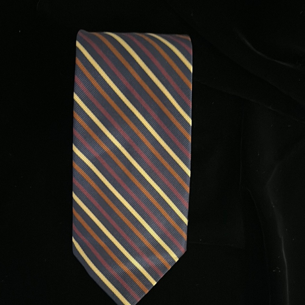 Vibrant Purple and Orange Silk Tie